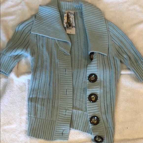 Fossil Sweaters - Soft blue asymmetrical button sweater Fossil Sweaters - Soft blue asymmetrical button sweater
